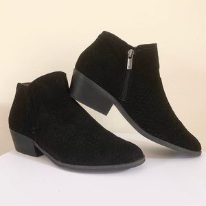 Lucky Brand Fabiana Laser-cut Suede Ankle Bootie